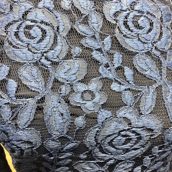 Stretch Lace  Body-Con Evening Dress Royal Blue - Picture 8 of 10